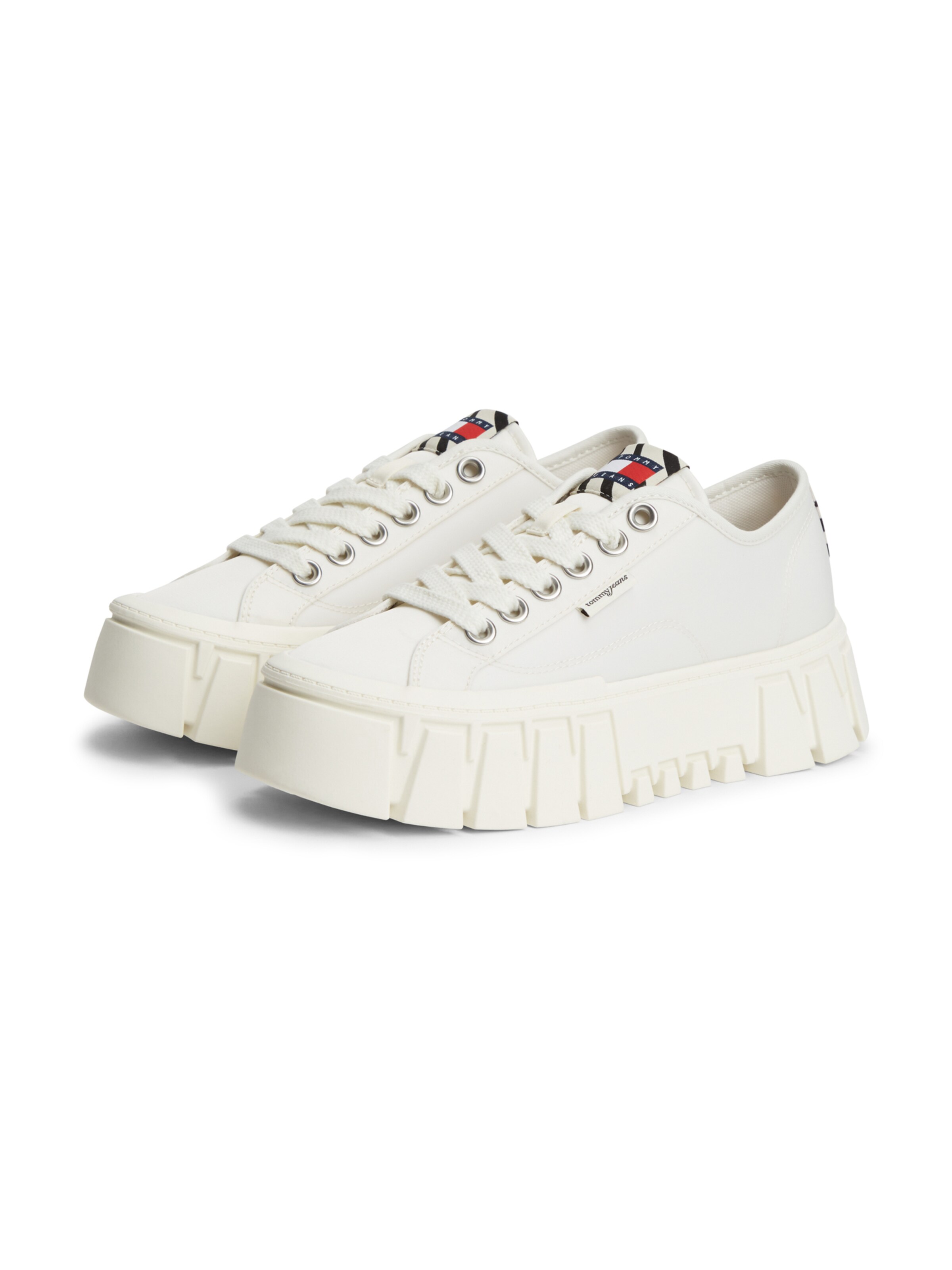 Tommy Jeans Trampki niskie 'ZEBRA' w kolorze biały