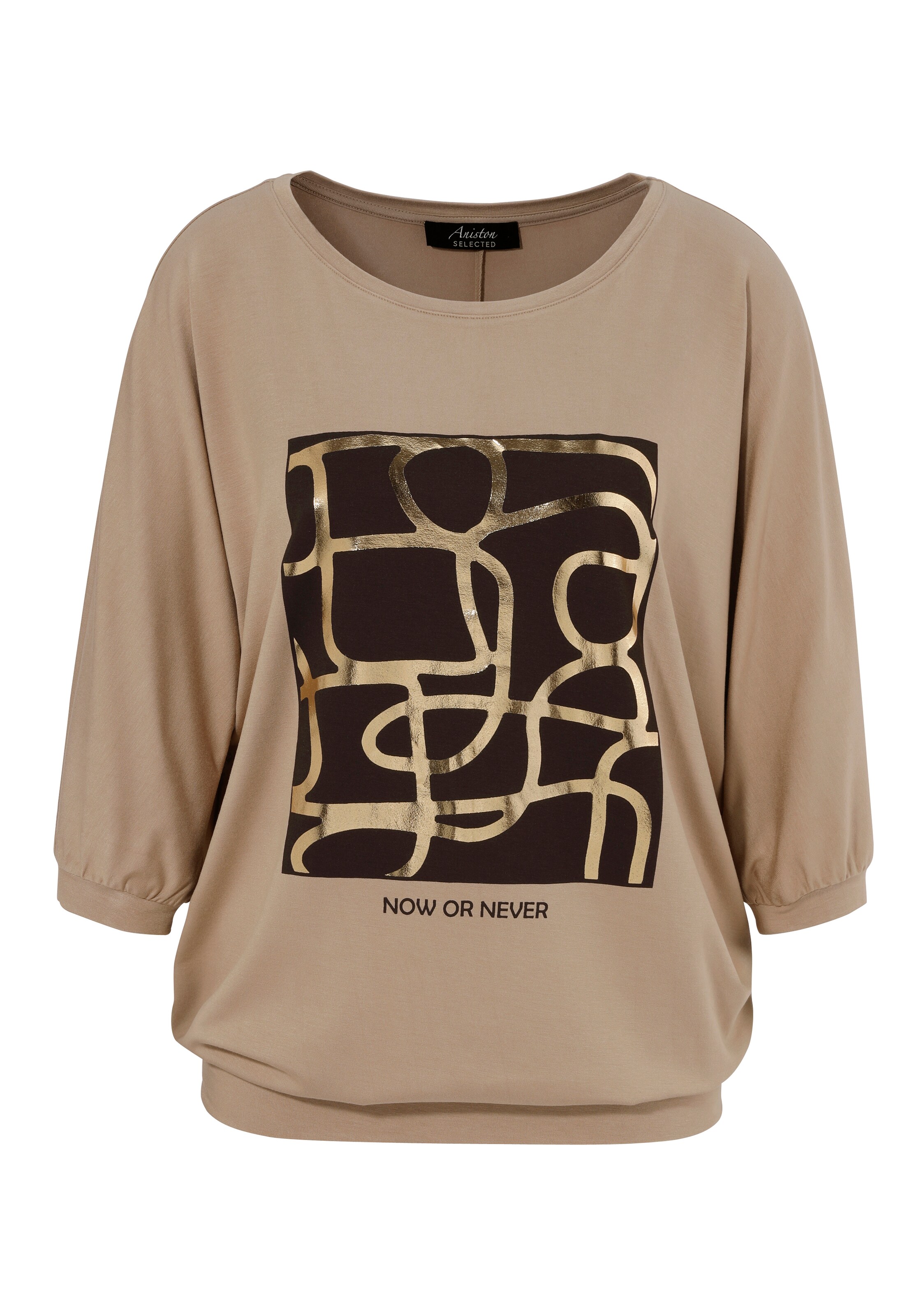 Aniston SELECTED Shirt in Beige: Vorderseite