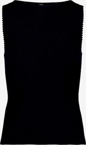 zero Strick-Top ohne Arm in Blau: Vorderseite