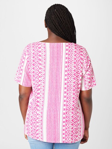 ONLY Carmakoma Bluse 'MARRAKESH' i pink