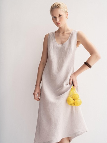 Robe d’été 'Ines' AmourLinen en beige