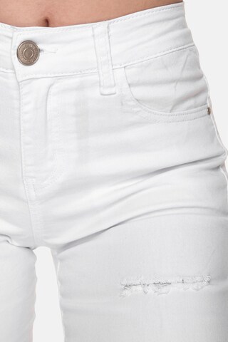 Coupe slim Jean Elara en blanc