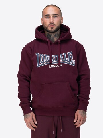 LONSDALE Sweatshirt 'Sellan' in Rood: voorkant