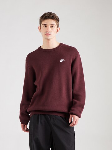 Pull-over 'CLUB' Nike Sportswear en rouge : devant