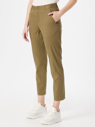 Regular Pantalon chino 'WILLOW' KnowledgeCotton Apparel en vert : devant