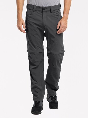 Haglöfs Regular Outdoor Pants 'Zip Off' in Grey: front