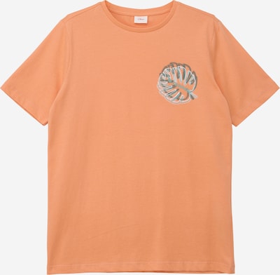 s.Oliver T-Shirt in smaragd / orange / weiß, Produktansicht