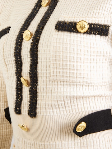 Derhy Πλεκτό φόρεμα 'CLEMENCE' σε λευκό