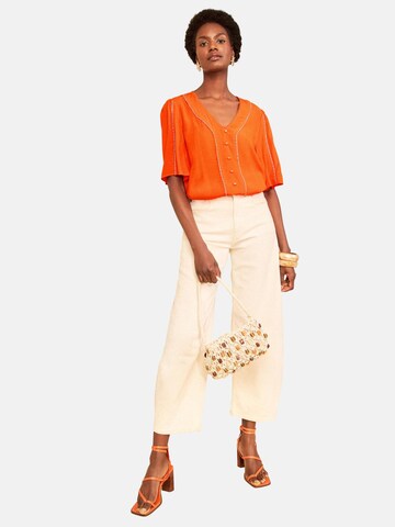 Camicia da donna di love & roses in arancione: frontale