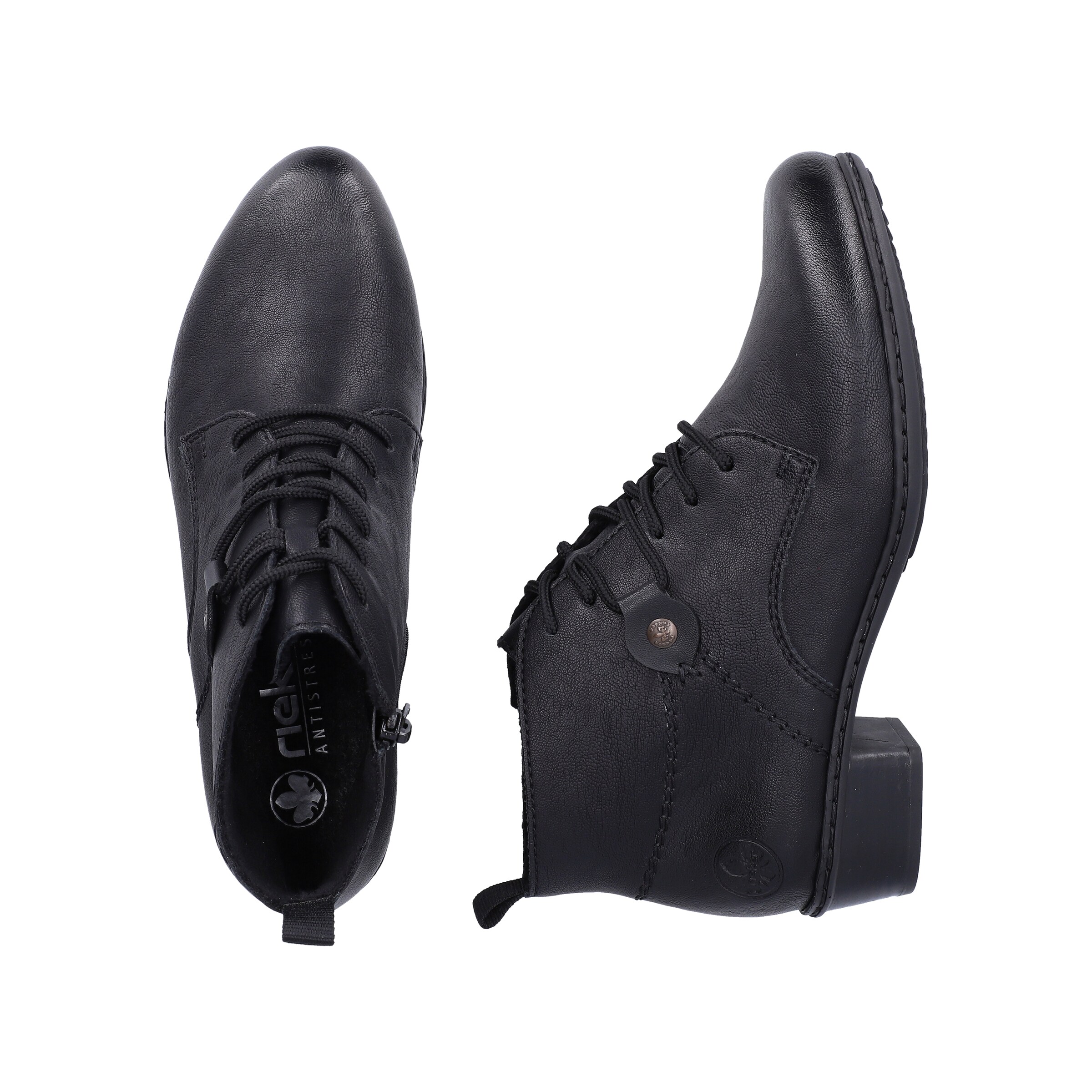 Rieker Schnürstiefelette in Schwarz
