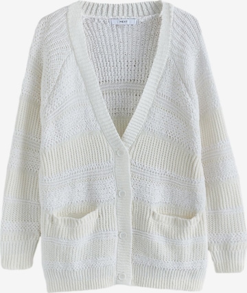 balta Next Kardiganas: priekis