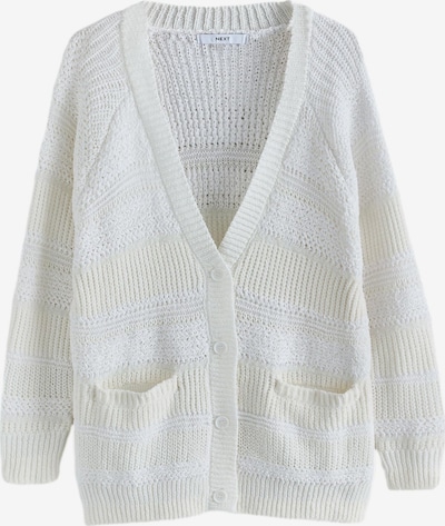 Next Kardigan veličine 6XL-7XL u pastelno žuta / bijela, Pregled proizvoda