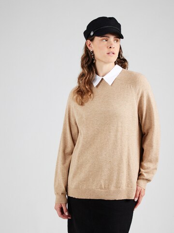 ONLY Carmakoma Pullover 'CARANGIE' in Beige: Vorderseite