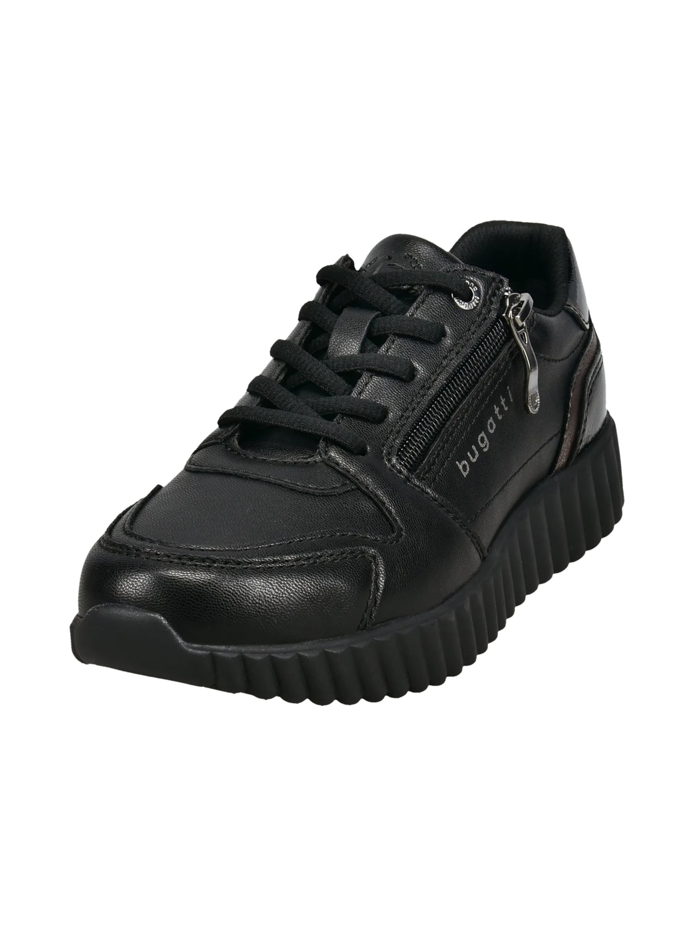 melns bugatti Zemie brīvā laika apavi: no priekšpuses