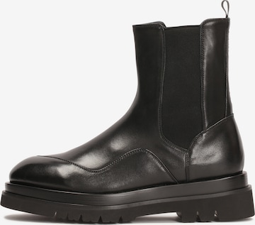 Kazar Studio - Botas chelsea em preto: frente