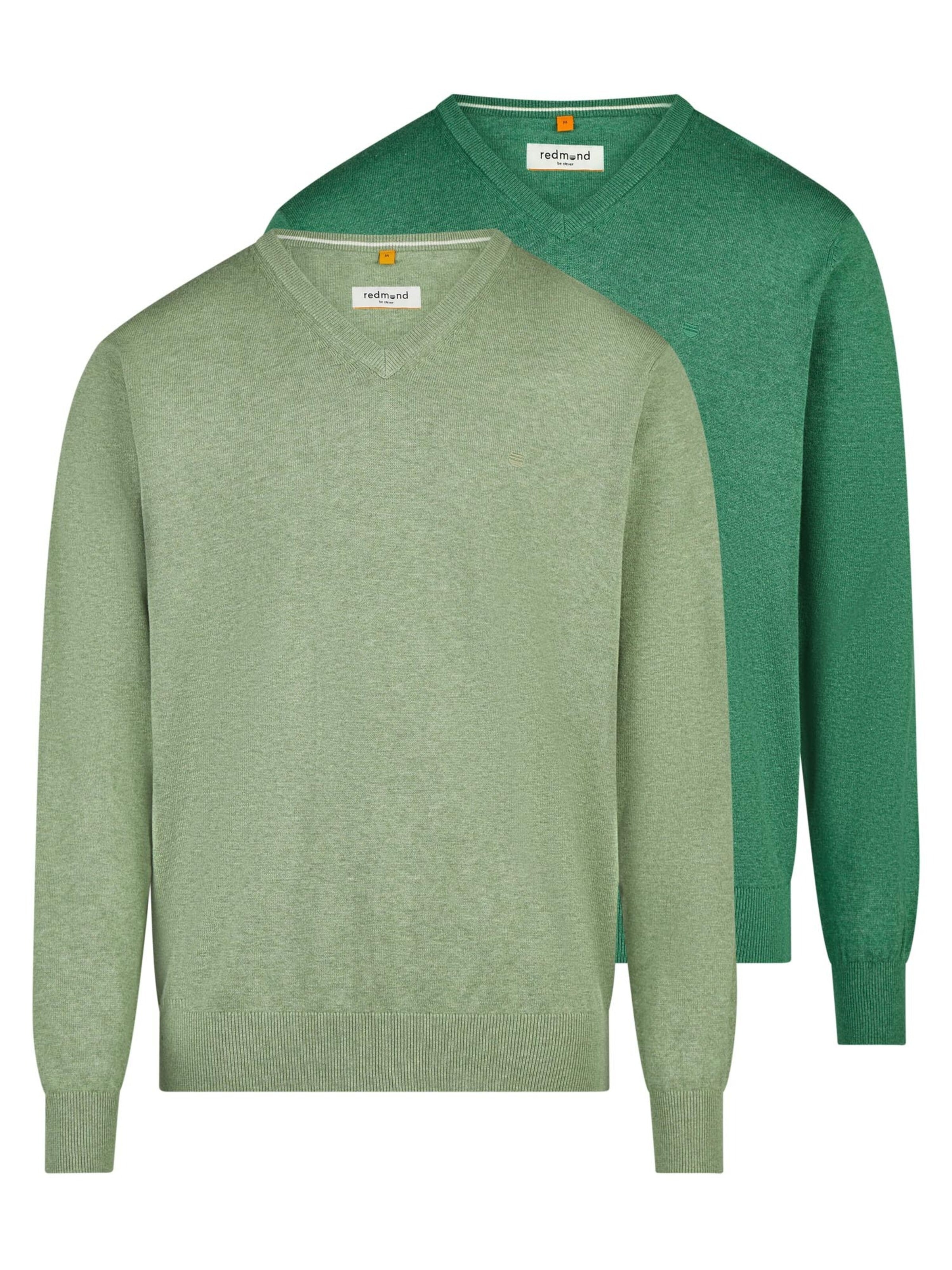 redmond Pullover 'Basic'‌‌‌‌‌‌ in Grün: Vorderseite