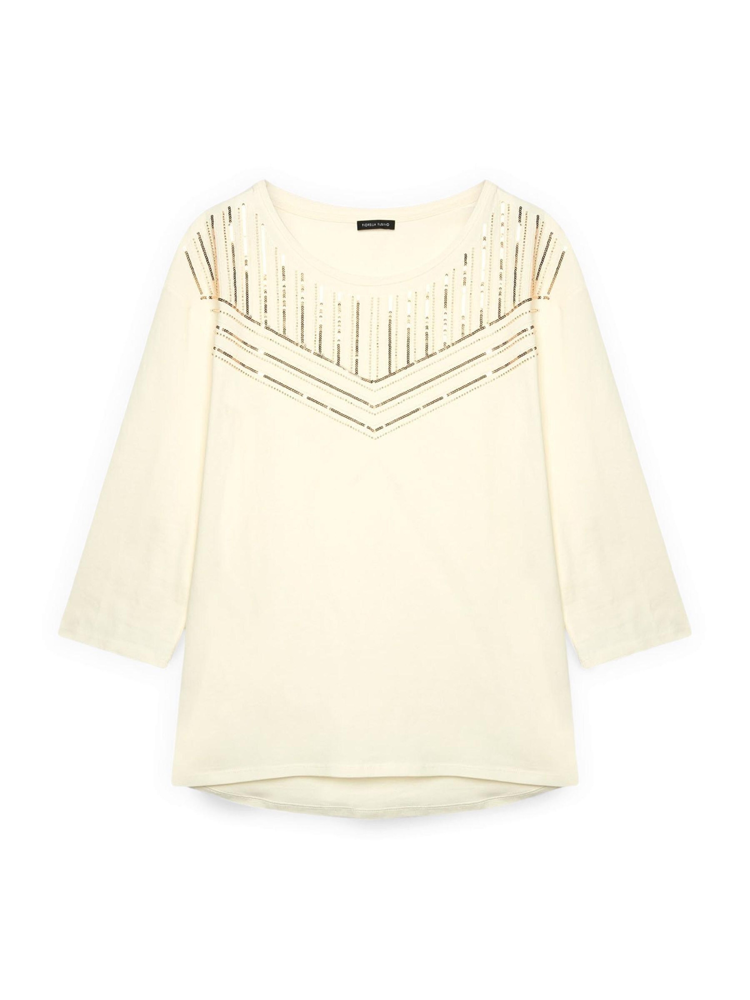 T-shirt Fiorella Rubino en blanc : devant