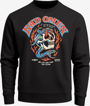 Neverless Sweatshirt 'Bad Omens' in Black: front
