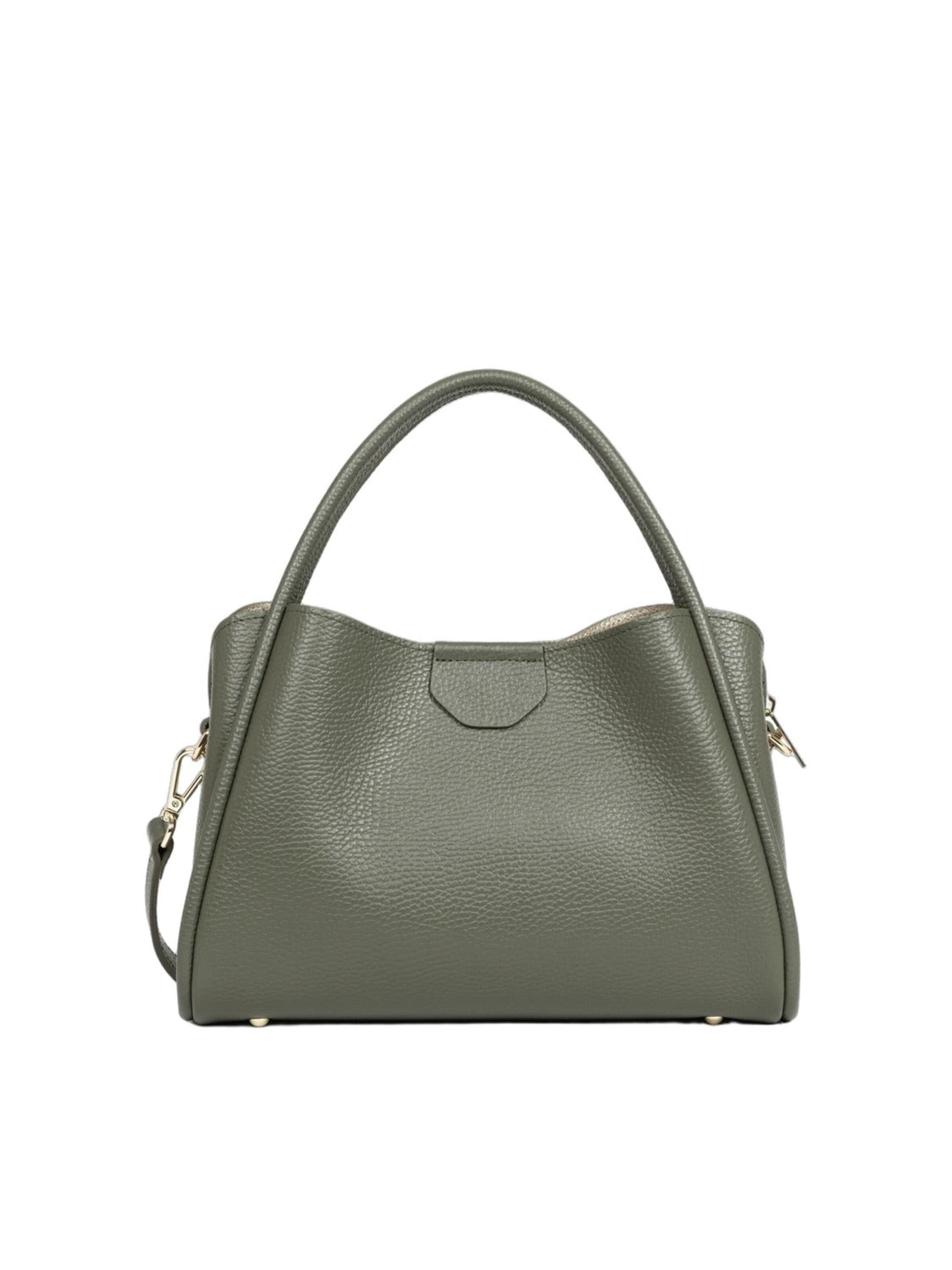 LANCASTER Paris Handtas 'Lancaster Sac à main Aimantée M Ida Double Cuir Kaki Fumé' in Groen