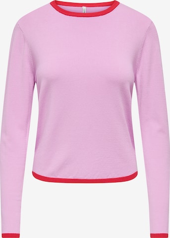 ONLY Pullover 'ONLCONTA' in Pink: Vorderseite