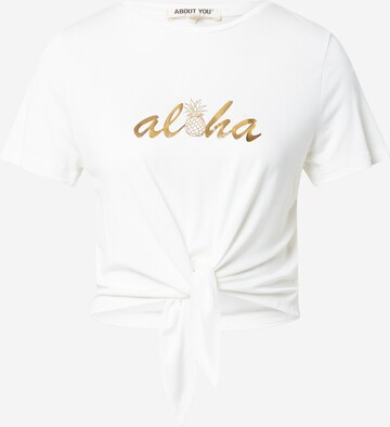ABOUT YOU Μπλουζάκι 'Pina' σε λευκό: μπροστά