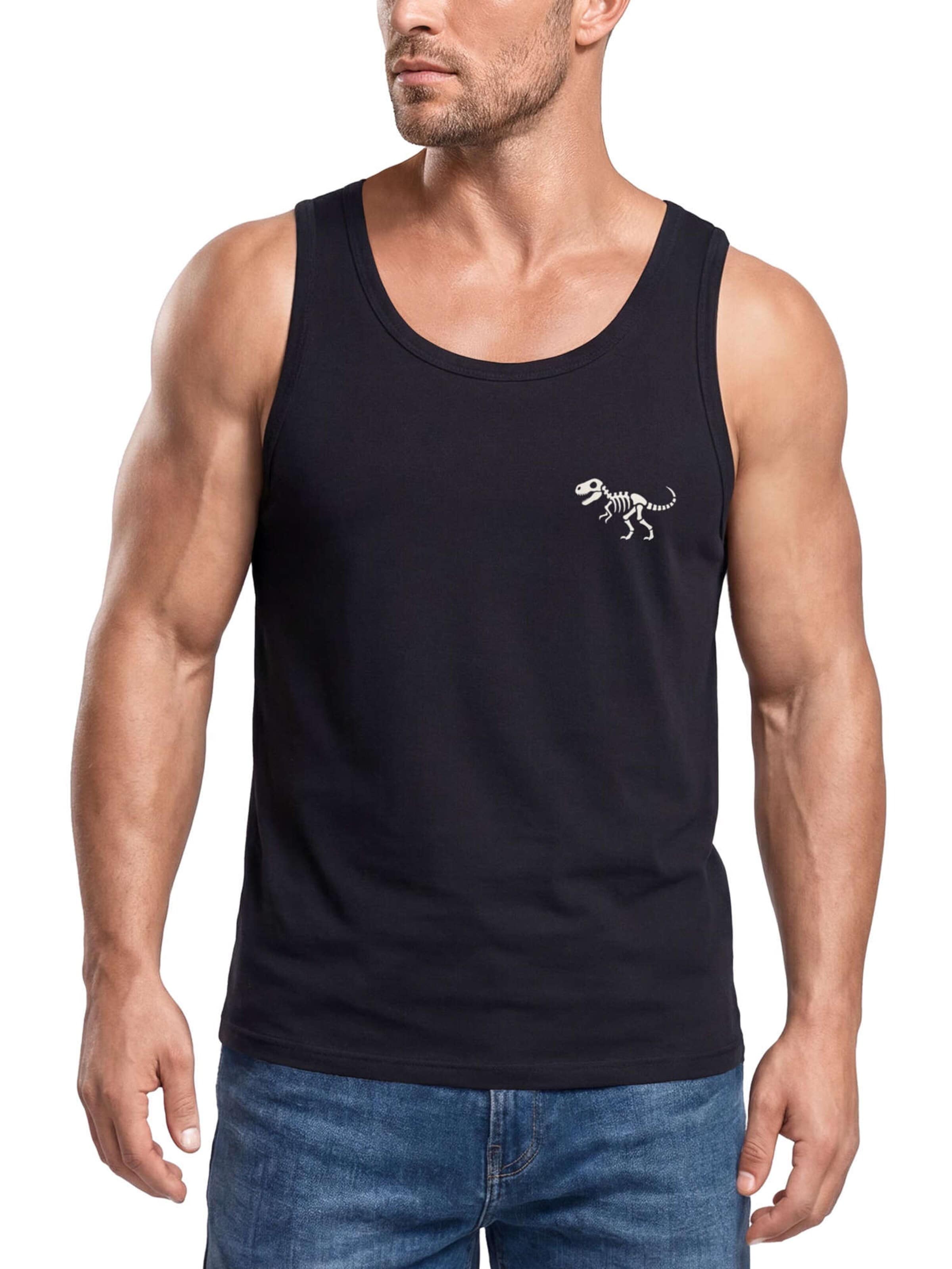 Neverless Shirt 'Dino Skeleton' in Black