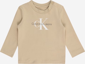 T-Shirt Calvin Klein Jeans en beige : devant