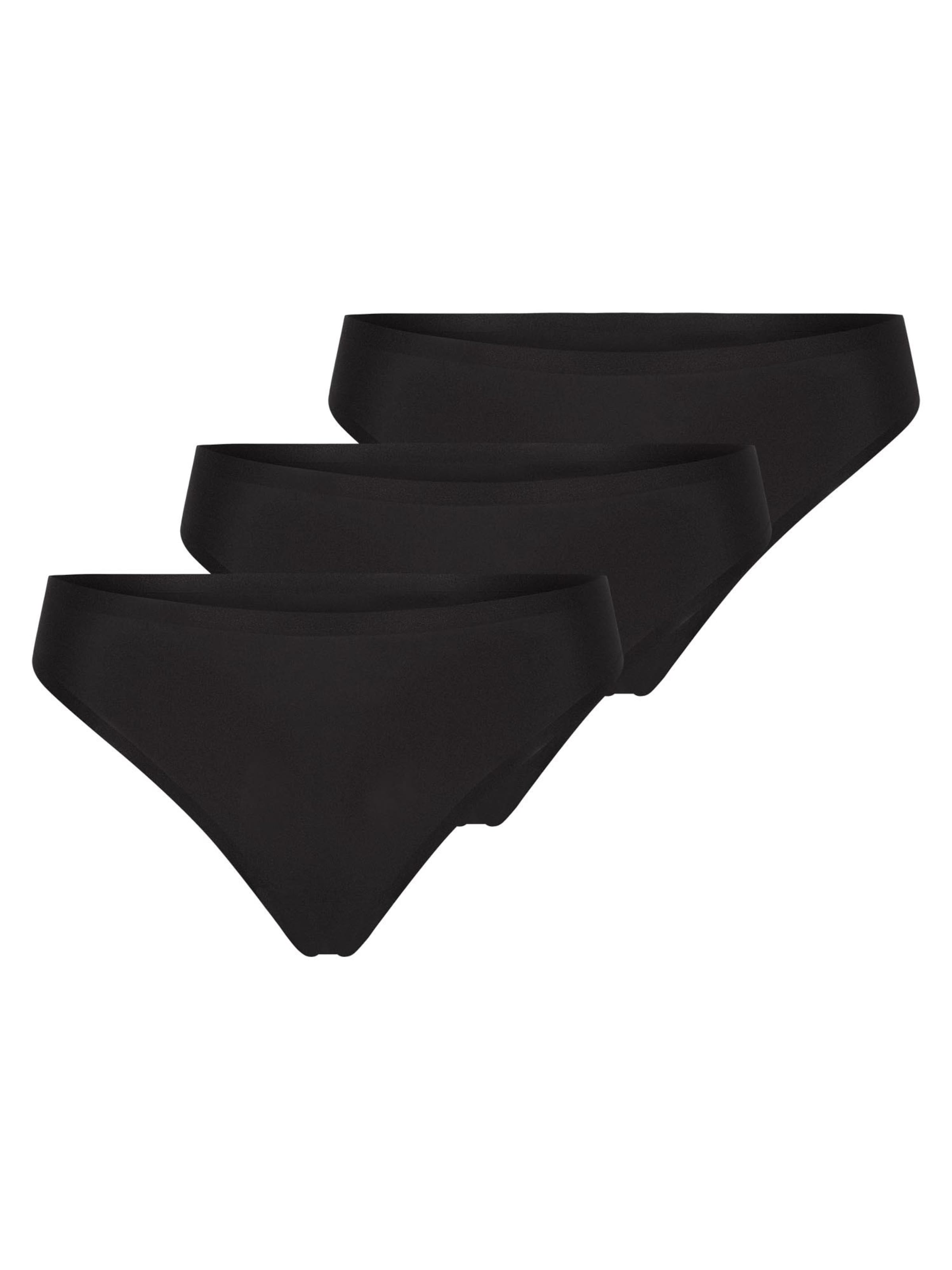 Chantelle Thong 'Soft Stretch' in Black: front
