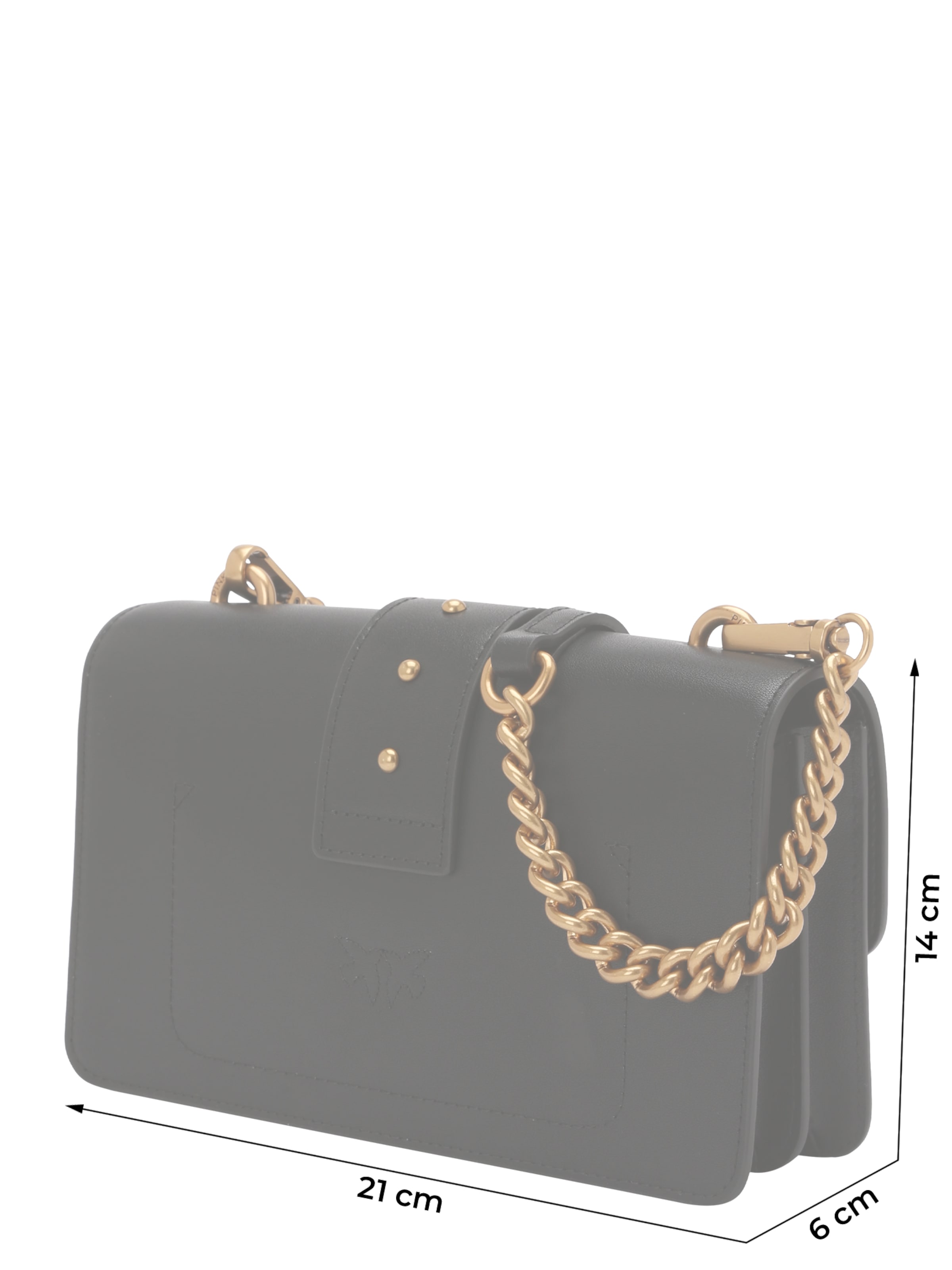 PINKO Чанта с презрамки 'LOVE ONE' в черно