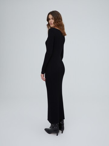 EDITED Knitted dress 'Catherine' in Black