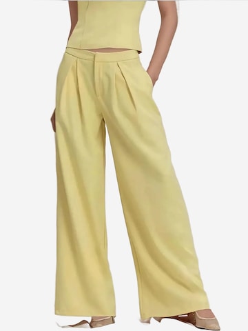 Hiccup Wide Leg Hose in Gelb: Vorderseite