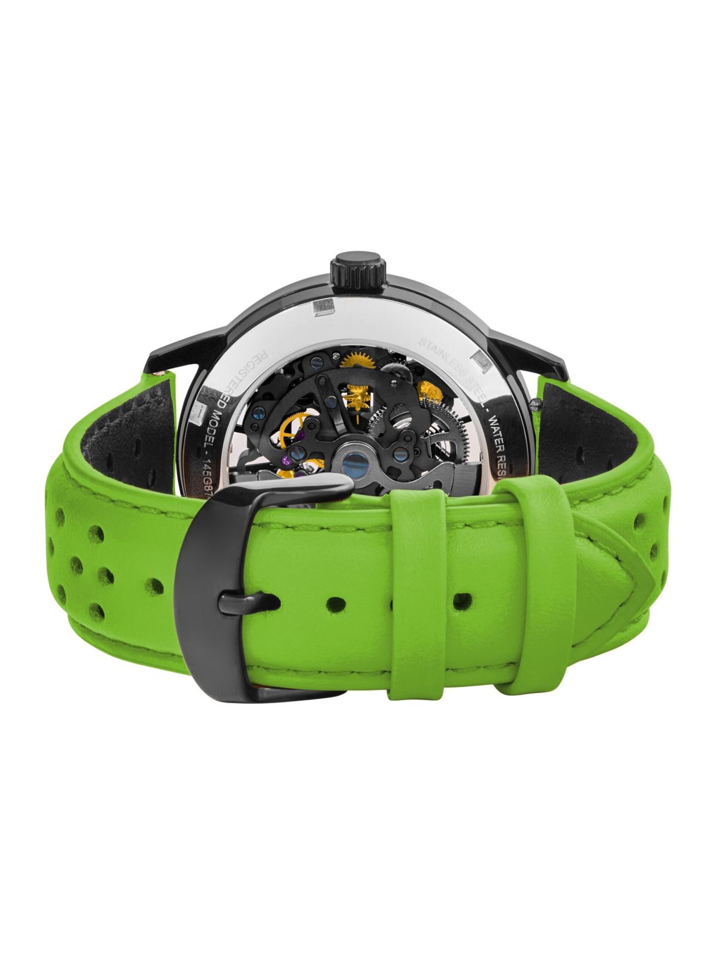 Pierre Lannier Analoog horloge 'Automatic watch Paddock' in Zwart