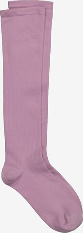 Chaussettes montantes Ulla Popken en violet : devant