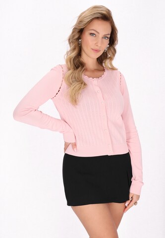 faina Knit cardigan in Pink: front