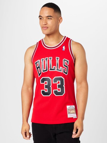 T-Shirt fonctionnel 'Scottie Pippen' Mitchell & Ness en rouge : devant