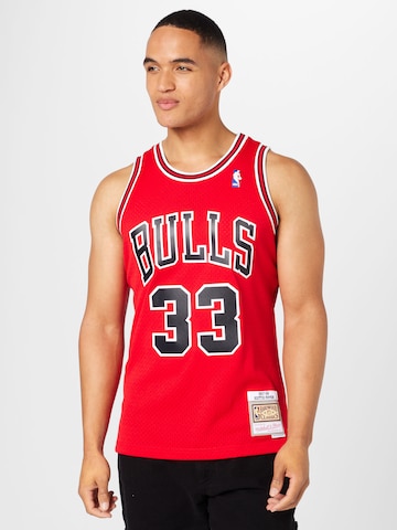 Mitchell & Ness Funkční tričko 'Scottie Pippen' – červená: přední strana