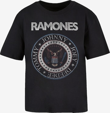 F4NT4STIC Shirt 'Ramones Rock Musik Band Red White And Seal' in Black |  ABOUT YOU