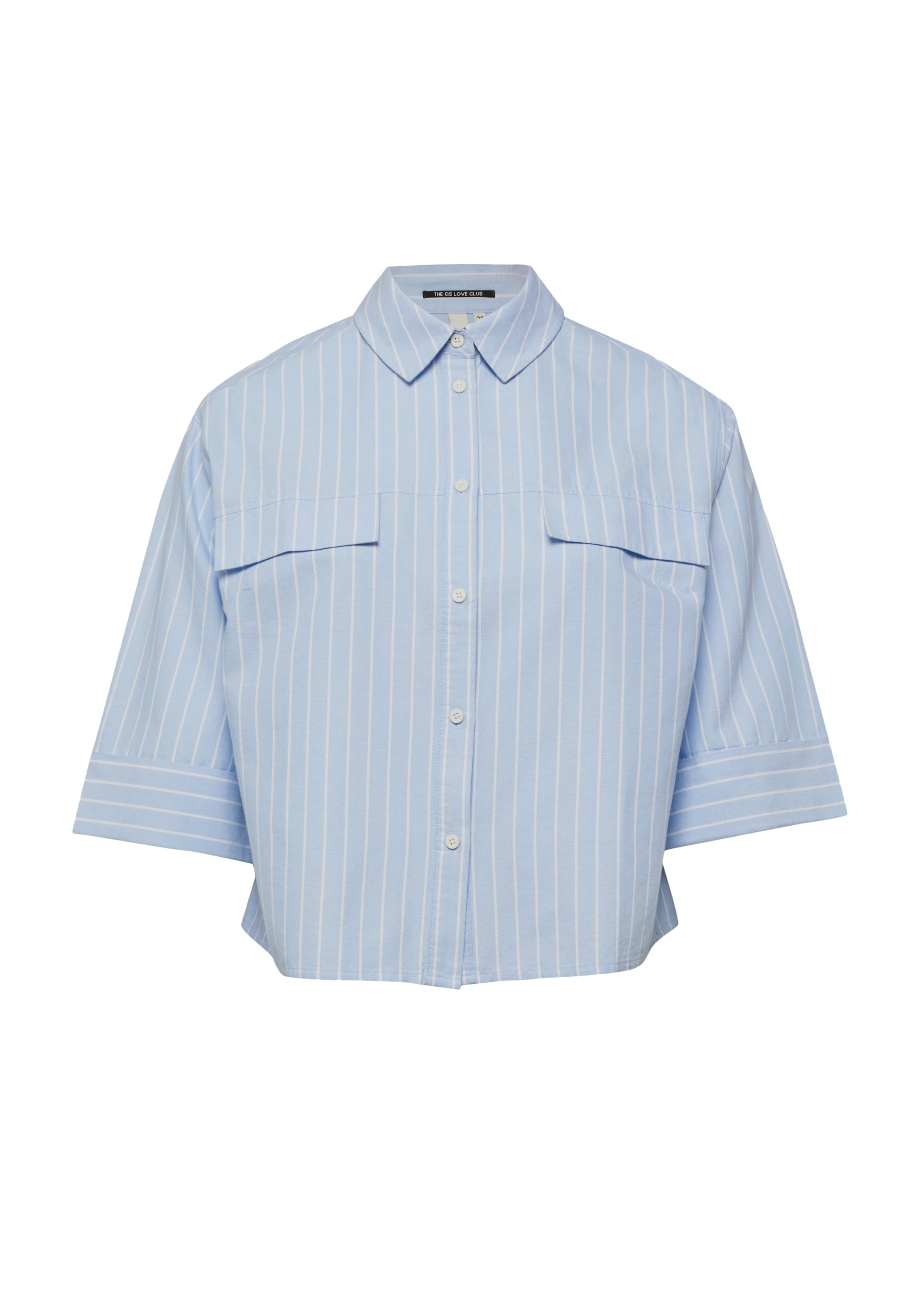 QS Blouse in Dusty blue / White, Item view