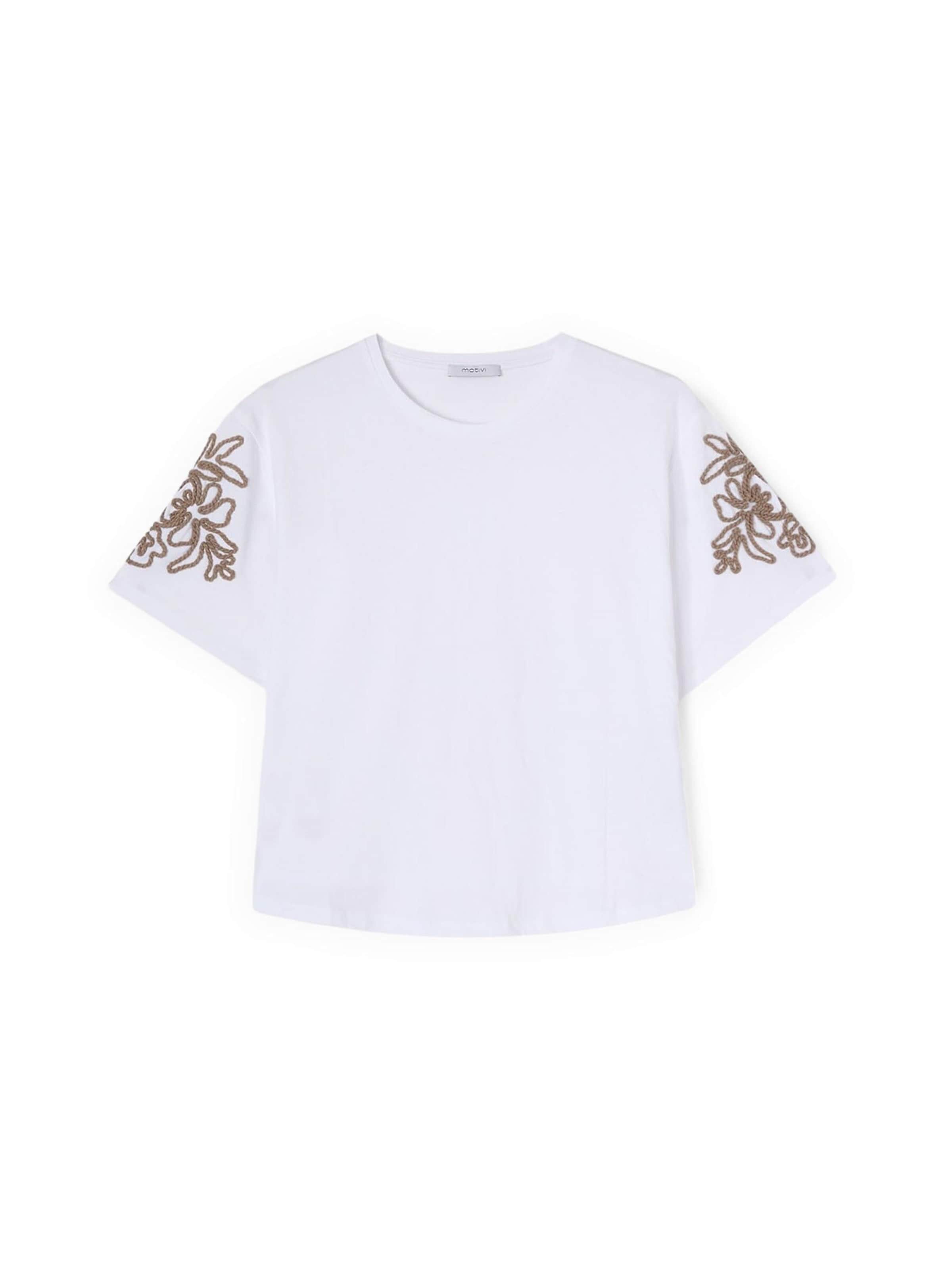 MOTIVI Shirt in Wit: voorkant