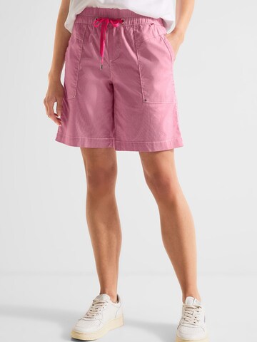 STREET ONE Loose fit Pants 'Bonny' in Pink: front