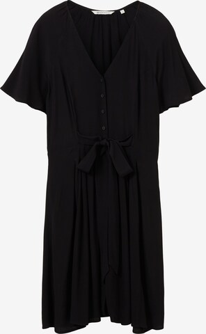 TOM TAILOR DENIM Shirt dress in Black: front