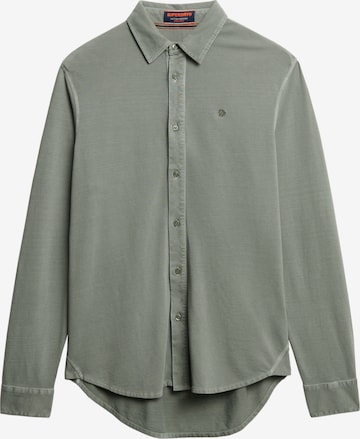 Superdry Regular fit Overhemd in Groen: voorkant