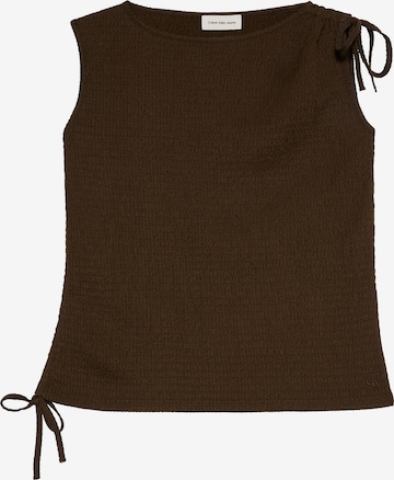 Haut Calvin Klein Jeans en marron : devant
