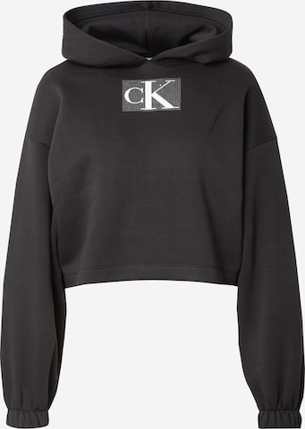 Sweat-shirt Calvin Klein Jeans en noir : devant