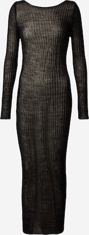 Misspap Úpletové šaty – černá: přední strana