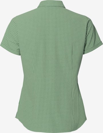 VAUDE Athletic Button Up Shirt 'Seiland III' in Green