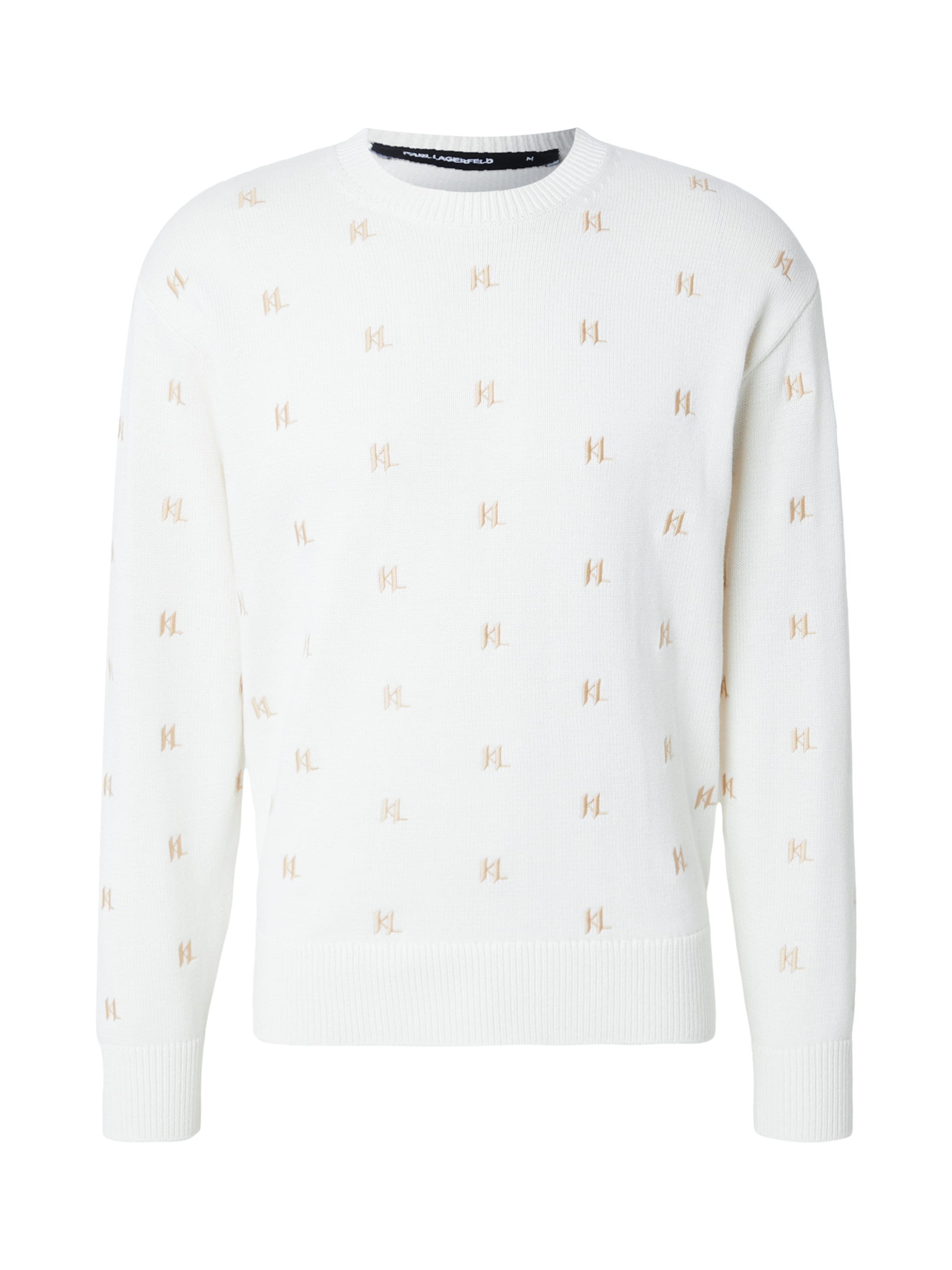 Pull-over Karl Lagerfeld en blanc : devant