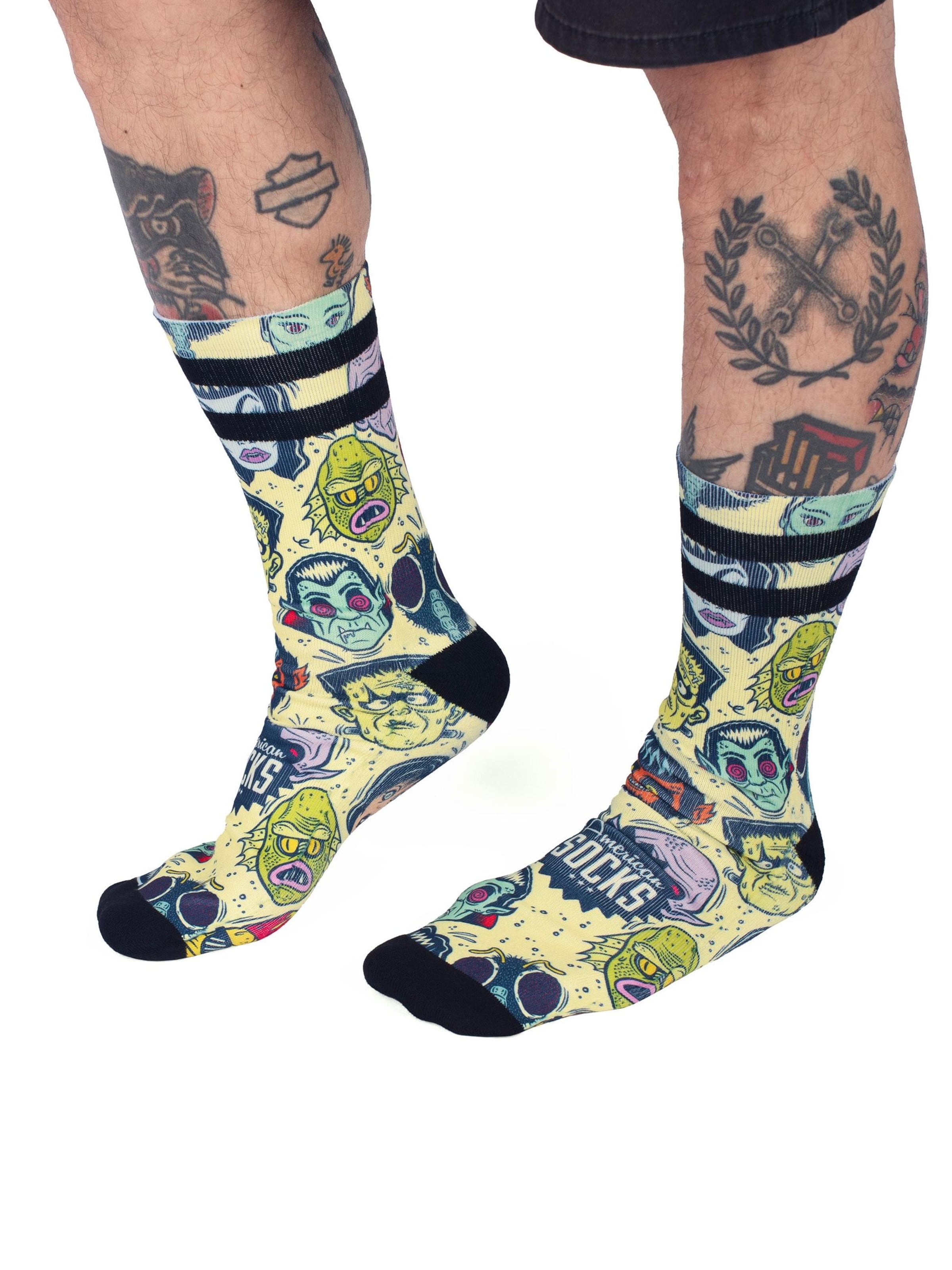 Chaussettes 'Villains' American Socks en jaune