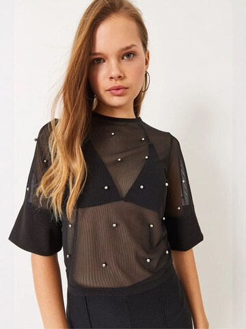 Bianco Lucci Bluse in Schwarz