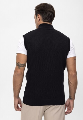 Jimmy Sanders Gebreid vest in Zwart